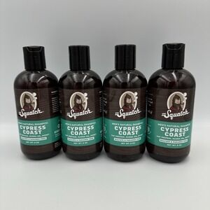 (4) Dr. Squatch Shampoo Cypress Coast Mens Natural 8 oz